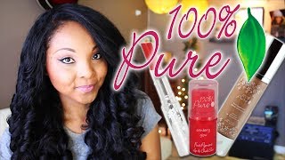 100 Pure Makeup Review Tinted Moisturizer Cheek Tint amp Lip Glaze [upl. by Ggerc]