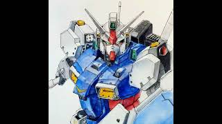 Drawing RX78GP01 Gundam Zephyranthes shorts art gundam [upl. by Marline501]