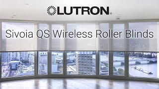 Lutron Sivoia QS Wireless Roller Blinds Perfectly Aligned 2018 [upl. by Reffinej]