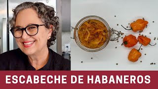 Como Hacer Chile Habanero en Vinagre  The Frugal Chef [upl. by Ahsirk]