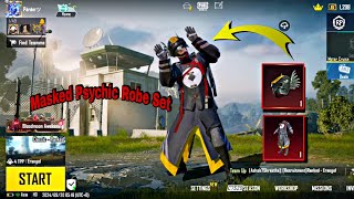 Masked Psychic Robe With Sound EmoteRare Masked Psychic HelmetPubg MobileNew Mythic Forge [upl. by Rich]