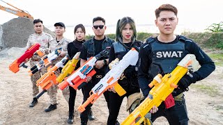 LTT Game Nerf War  SEAL X Warriors Nerf Guns Fight Gang Mr Zero Crazy Container Invasionn Riots [upl. by Rovit]