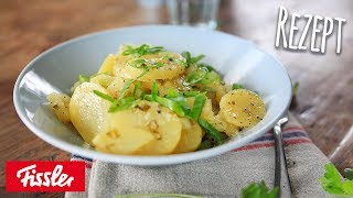 Warmer Kartoffelsalat mit EssigÖl – 4 Minuten Rezept [upl. by Ecinaj]