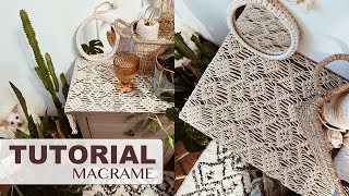 DIY Tutorial Macrame Bedside Table Cover [upl. by Tal]