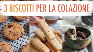 BISCOTTI SANI PER LA COLAZIONE  3 RICETTE DI BISCOTTI VEGANI SENZA UOVA E SENZA BURRO  Elefanteveg [upl. by Geer237]