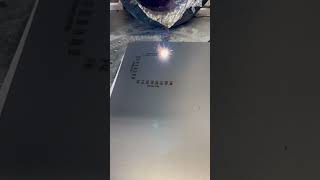 Lightburn material test on plate steel 80w MOPA fiber laser [upl. by Anton861]