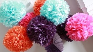 How To DIY Paper Pom Tutorial  Decorations that impress [upl. by Eilyak]