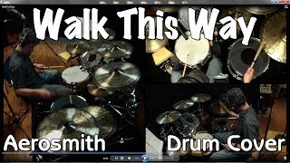 Aerosmith  Walk This Way Drum Cover [upl. by Kcirret410]