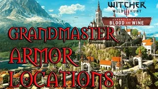 The Witcher 3 Blood And Wine  Begin All Scavenger Hunts Grandmaster Armor Locations  MAPS [upl. by Alanah]