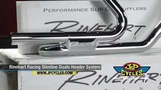 Rinehart Racing Slimline Duals for HarleyDavidson at JampP Cycles [upl. by Ateikan]