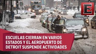 Nevadas paralizan región centro de Estados Unidos [upl. by Estevan]