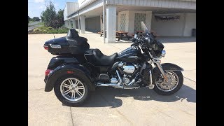 2019 HarleyDavidson FLHTCUTH Tri Glide Ultra Vivid Black [upl. by Cchaddie]