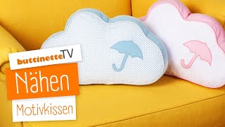 Motivkissen nähen  Tutorial  buttinette TV NÄHEN [upl. by Ainej]