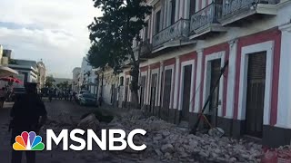 59 Magnitude Aftershock Hits Puerto Rico Days After Earthquake  MSNBC [upl. by Kirbee]