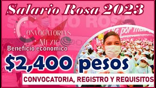 💳 Convocatoria Tarjeta SALARIO ROSA 2023 ✅ Proceso del REGISTRO Apoyo Económico [upl. by Ocsic]