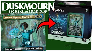 JUMP SCARE Duskmourn Commander Deck Precon 10Card Upgrade Guide Zimone Mystery Unraveler edh [upl. by Nilrac]