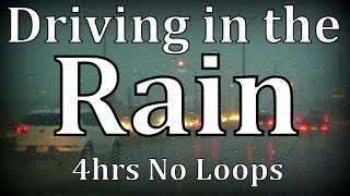 4hrs quotDriving in the Rainquot No Loops ASMR [upl. by Ob782]