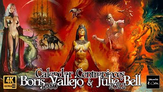 BORIS VALLEJO amp JULIE BELL  Calendar Centrepieces 1980  2022 [upl. by Shana]