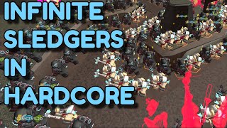 INFINITE SLEDGERS VS HARDCORE MODE W ADMIN COMMANDS  ROBLOX TOWER DEFENSE SIMULATOR [upl. by Dickson]