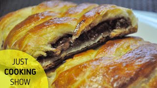 CHOCOLATE IN PUFF PASTRY  A simple dessert recipe [upl. by Youngman]