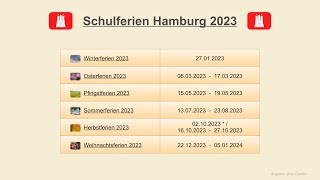 Schulferien Hamburg 2023 [upl. by Nho825]