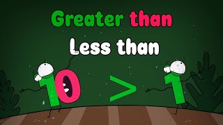 Greater Than Less Than  Cartoon English Rhymes and Kids Songs  Super Grammar English [upl. by Anialram]