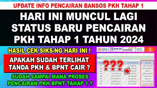 🔴🔴STATUS BPNT PKH SUDAH BERUBAH DI CEK BANSOS CEK SALDO KKS amp BANSOS 1 JUA CIR HARI INI pkh hari ini [upl. by Litman]