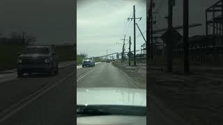 driving River road in Westwego Mississippi River levee on the left [upl. by Tollmann583]