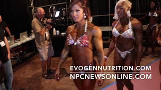 2017 NPC Nationals Womens Figure Backstage Video Pt1 [upl. by Acissaj]