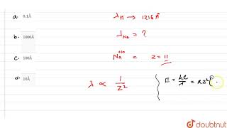 The wavelength of the first line of Lyman series in hydrogen atom is 1216 The wavelength [upl. by Landmeier]