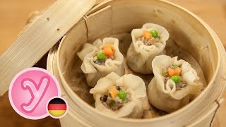 Handgemachte DIM SUM  SIU MAI mit Hackfleisch und Garnelenfüllung nach YasiliciousArt [upl. by Nnyre]