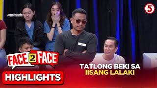 Face 2 Face  Kontrobersyal na pinagaagawan ng tatlong beki humarap na  Highlights [upl. by Zetram]