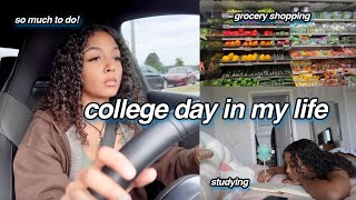 college day in my life  groceries studying for midterms cooking [upl. by Pogah]