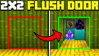 🦅 Minecraft Bedrock 120  Easy 2x2 Flush Piston Door Tutorial [upl. by Wallace]