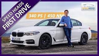 2017 BMW 5er M Sport Test 540i 340 PS G30  Fahrbericht  Review  Speed Heads [upl. by Nadean157]