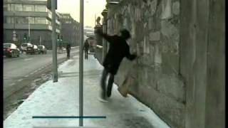 Guy falling on Snow  Ice in Dublin SHORT VERSION [upl. by Khalid]