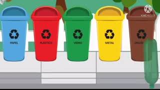 Coleta seletiva de lixo Reciclagem ♻️ e as cores das latas de lixo 🗑meioambientereciclagem [upl. by Nanon]