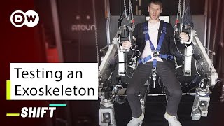 Testing a real Exoskeleton suit from Japan  Exoskeleton suit made me super strong [upl. by Herc]