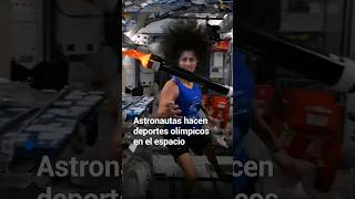 Los astronautas de la Estación Espacial Internacional también celebran los Juegos Olímpicos [upl. by Eugor736]