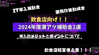 【飲食店向け】2024年度激アツ補助金2選 [upl. by Beane]