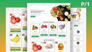 Complete Responsive Grocery Store Website Design Using HTML  CSS  JavaScript  PHP PDO  Demo [upl. by Rolan893]