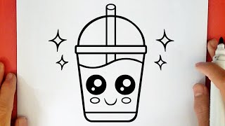 COMMENT DESSINER UN VERRE DE BOISSON KAWAII [upl. by Lalage]