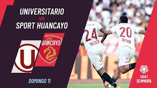 Sport Huancayo 11 Universitario de Deportes resumen goles y mejores jugadas del partido por Liga1 [upl. by Aiclid226]