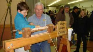 Spring Pole Lathe  Buckhorn Heritage Days Feb 20 2010wmv [upl. by Sydalg]