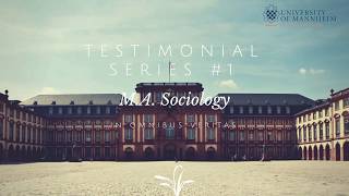 School of Social Sciences  Testimonial MA Sociology [upl. by Verlie]