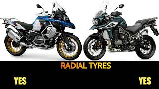 BMW R 1250 GS Adventure VS Triumph Tiger 1200 specs top speed features 1250gs tiger1200 [upl. by Sesmar]