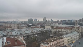 Air raid sirens ring in centre of Kyiv  AFP [upl. by Krilov]