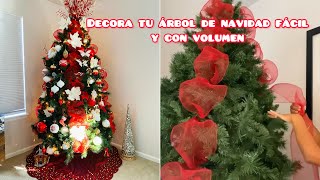 DECORA TU ÁRBOL DE NAVIDAD FÁCIL CON MALLA Christmas Tree navidad [upl. by Leavelle]