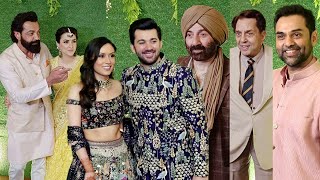 Sunny Deol Son Karan Deol Sangeet Ceremony  Dharmendra Abhay Bobby Deol With Wife amp Son Aryaman [upl. by Ihsakat473]