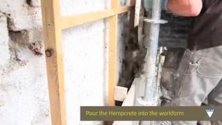 EN Front insulation with hempcrete based on prompt natural cement [upl. by Harleigh]